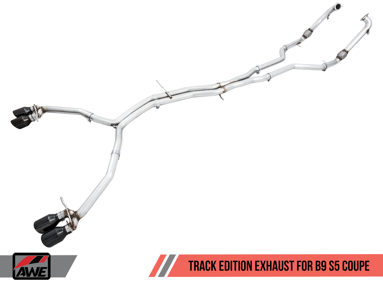 AWE Track Edition Exhaust for Audi B9 S5 Coupe - Non-Resonated - Motorsports LA