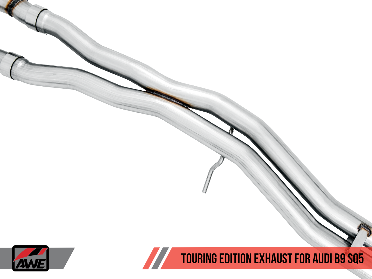 AWE Touring Edition Exhaust for Audi B9 SQ5 - Non-Resonated - No Tips (Turn Downs) - Motorsports LA