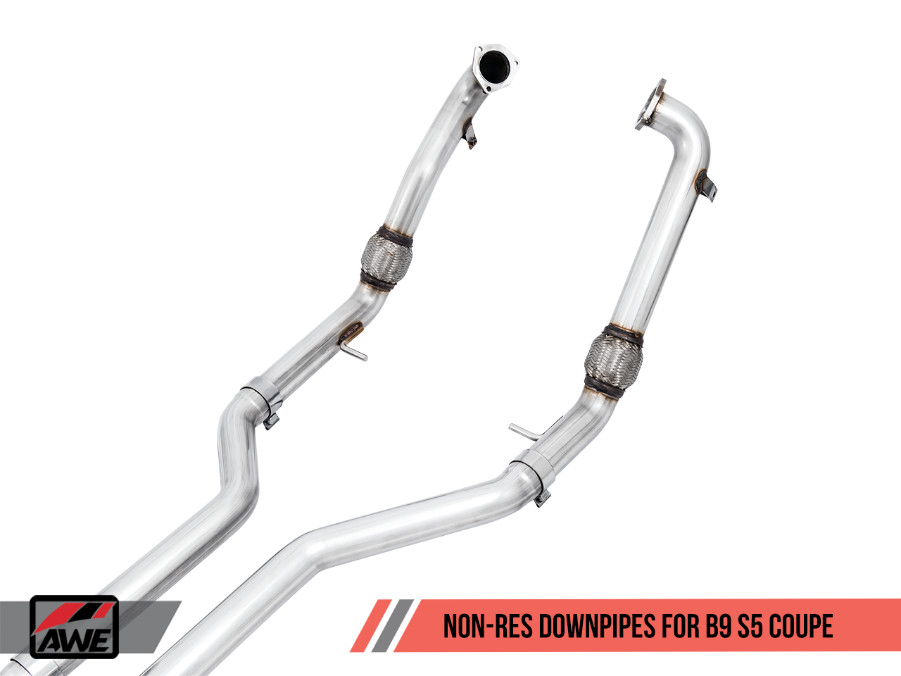 AWE Track Edition Exhaust for B9 S5 Coupe - Resonated for Performance Catalyst - Motorsports LA