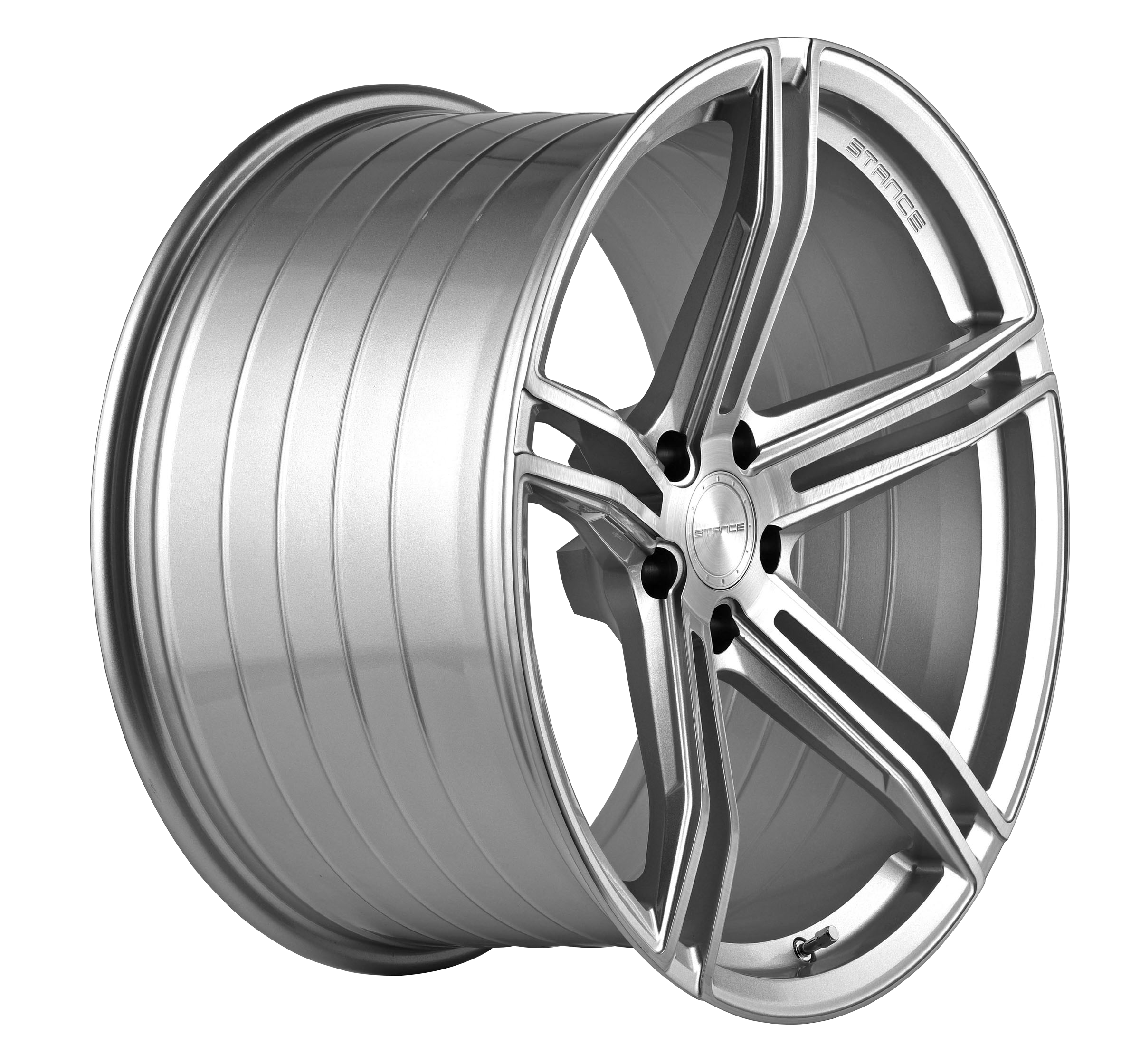 19” Stance SF08 Brush Silver Concave Wheels - Set of 4 - - Motorsports LA