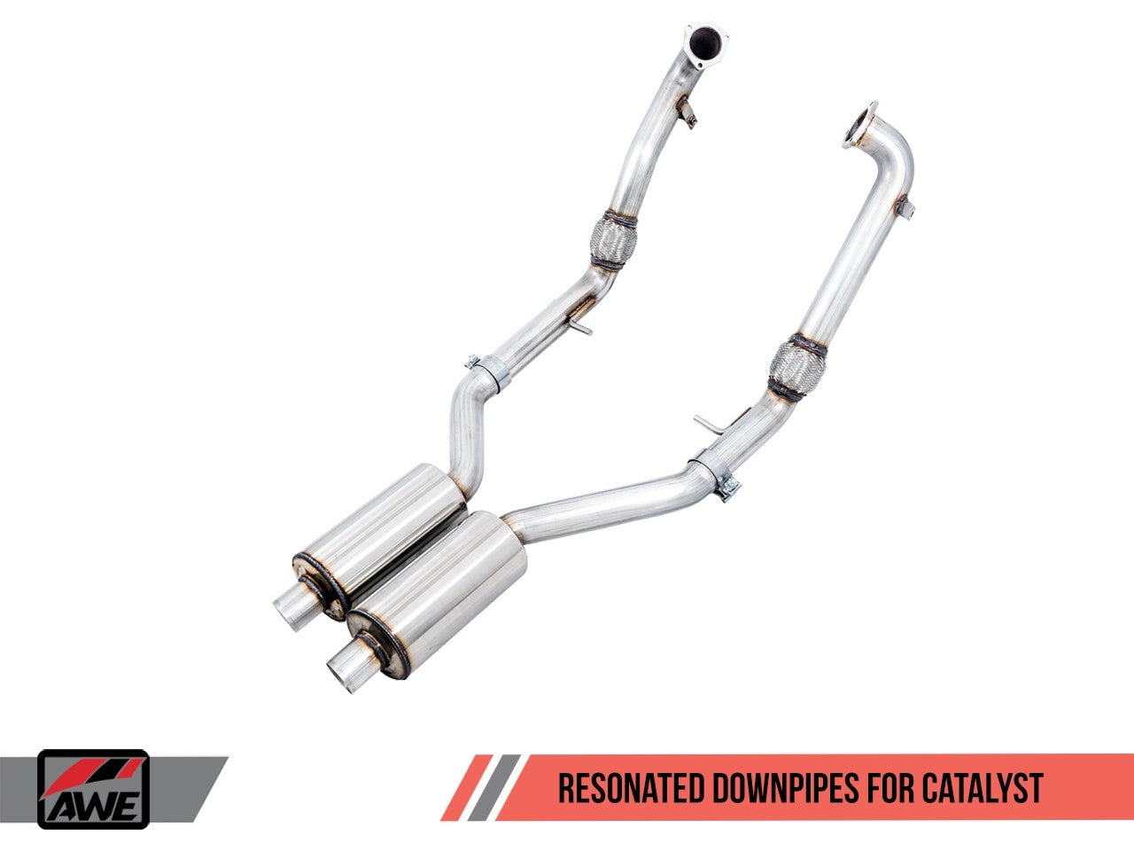 AWE Track Edition Exhaust for B9 S5 Coupe - Resonated for Performance Catalyst - Motorsports LA