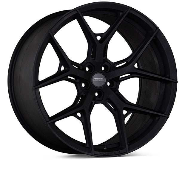 Satin Black Vossen HF5 Wheels for C8 Chevrolet Corvette 20x9 21x12 Motorsports LA