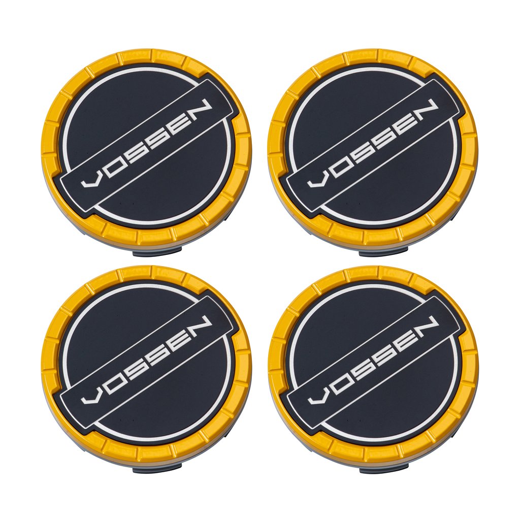 Classic Billet Sport Cap Set For CV/VF/HF Series Wheels (Canary Yellow) - Motorsports LA